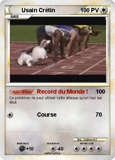 Pokemon Usain Crétin