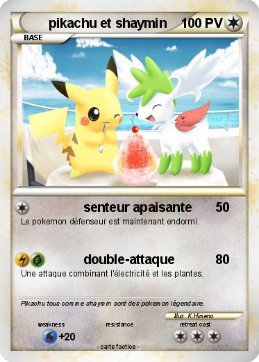 Pokemon pikachu et shaymin