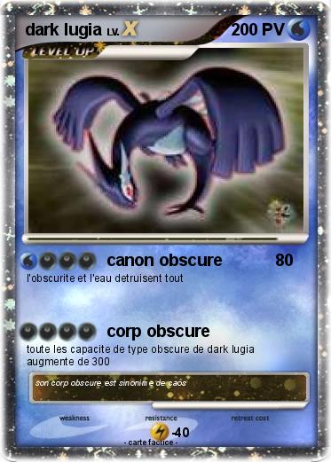 Pokemon dark lugia