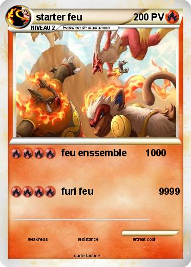 Pokemon starter feu