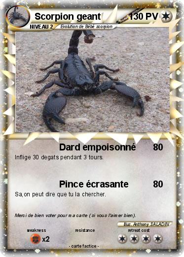Pokemon Scorpion geant