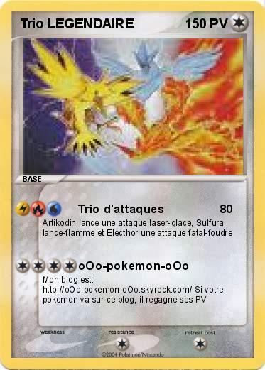 Pokemon Trio LEGENDAIRE