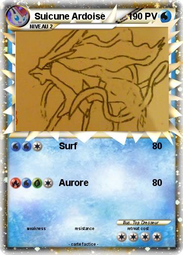 Pokemon Suicune Ardoise