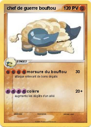Pokemon chef de guerre bouftou