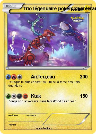 Pokemon Trio légendaire pokemon emeraude