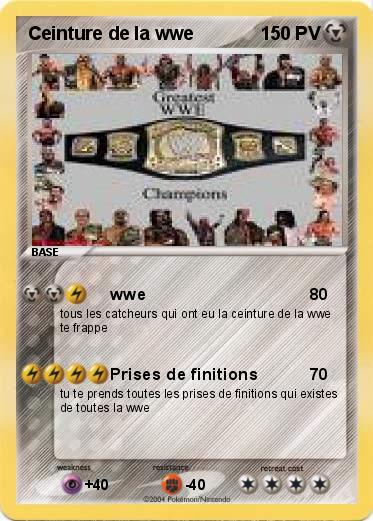 Pokemon Ceinture de la wwe