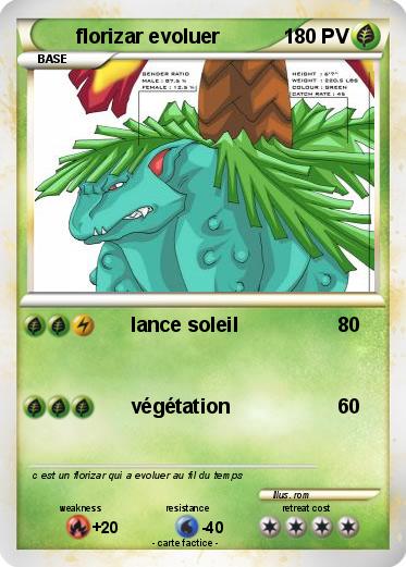 Pokemon florizar evoluer