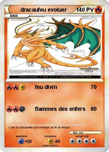 Pokemon dracaufeu evoluer