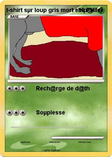 Pokemon t-shirt sµr loup gris mort emp@iller