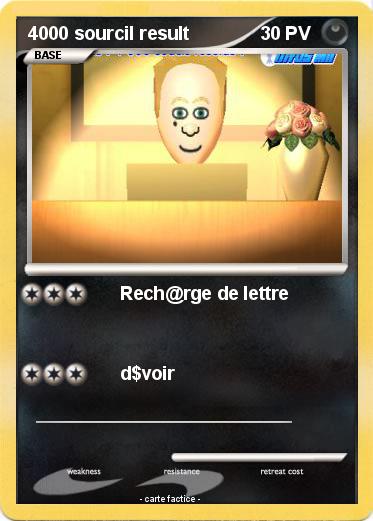 Pokemon 4000 sourcil result