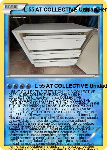 Pokemon L 55 AT COLLECTIVE Unidad Hermética