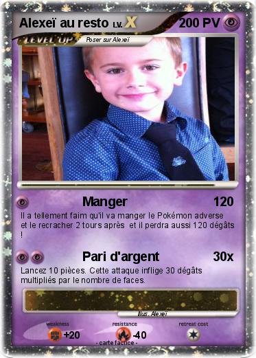 Pokemon Alexeï au resto