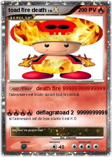 Pokemon toad fire death