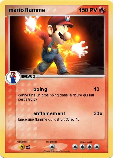 Pokemon mario flamme