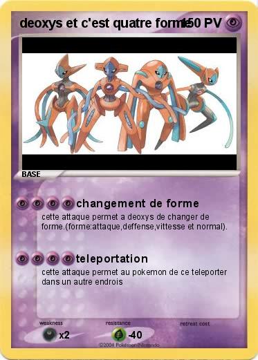 Pokemon deoxys et c'est quatre forme