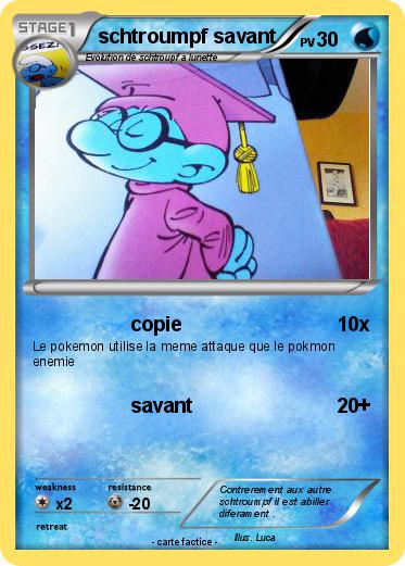 Pokemon schtroumpf savant
