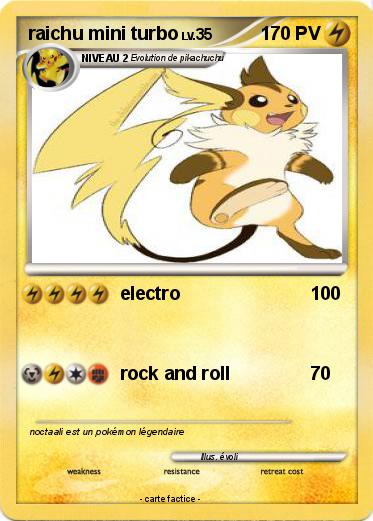 Pokemon raichu mini turbo
