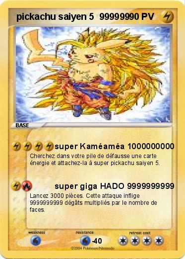 Pokemon  pickachu saiyen 5  999999     