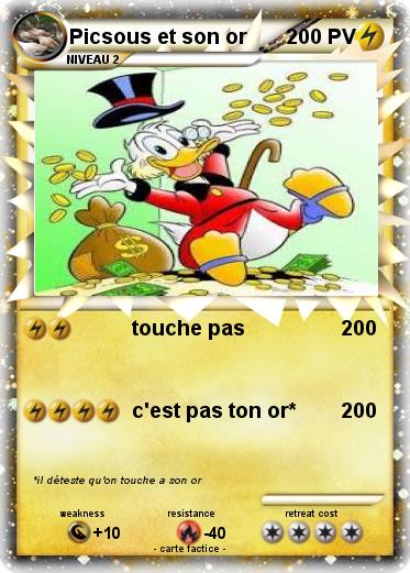 Pokemon Picsous et son or