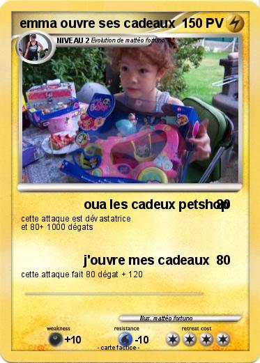 Pokemon emma ouvre ses cadeaux