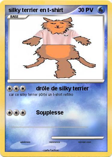 Pokemon silky terrier en t-shirt