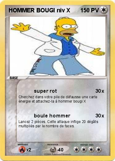 Pokemon HOMMER BOUGI niv X