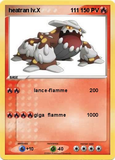 Pokemon heatran lv.X                   111