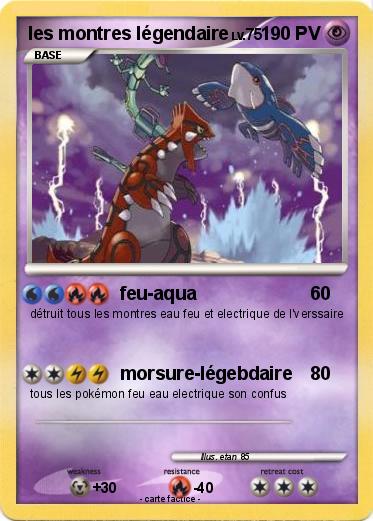 Pokemon les montres légendaire