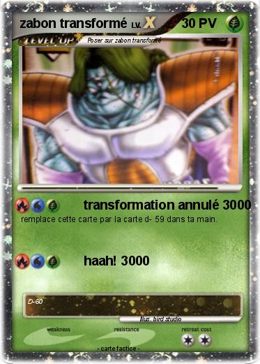 Pokemon zabon transformé