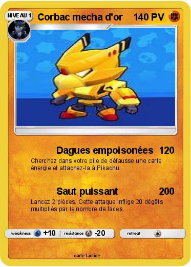 Pokemon Corbac mecha d'or