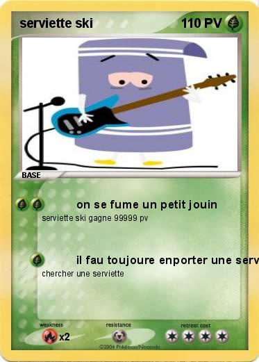 Pokemon serviette ski 