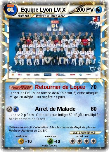 Pokemon Equipe Lyon LV:X