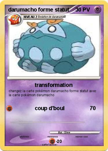 Pokemon darumacho forme statut