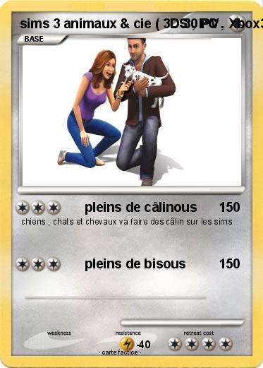 Pokemon sims 3 animaux & cie ( 3DS , PC , Xbox360 , Mac , PSP3 )