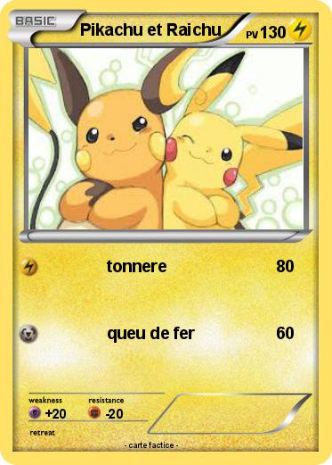 Pokemon Pikachu et Raichu
