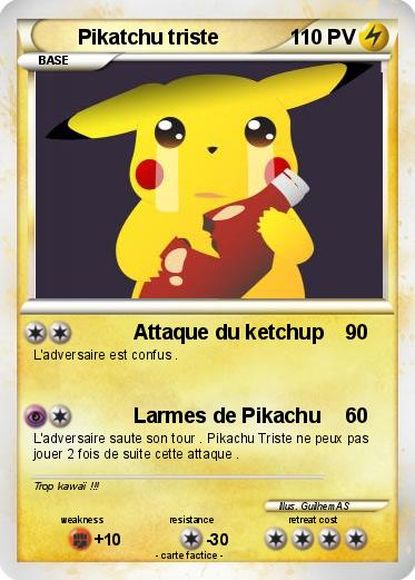 Pokemon Pikatchu triste