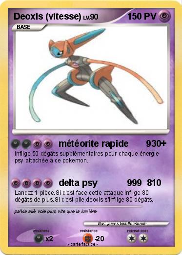 Pokemon Deoxis (vitesse)