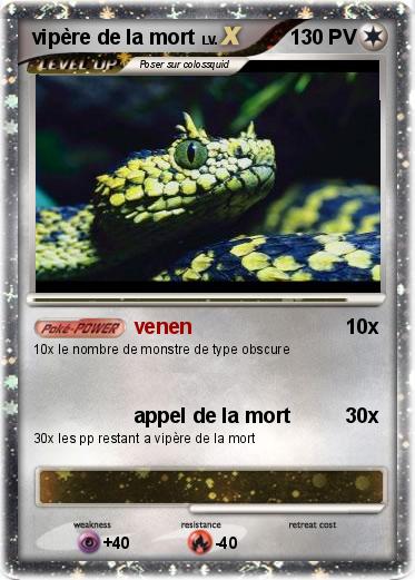 Pokemon vipère de la mort
