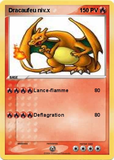 Pokemon Dracaufeu niv.x