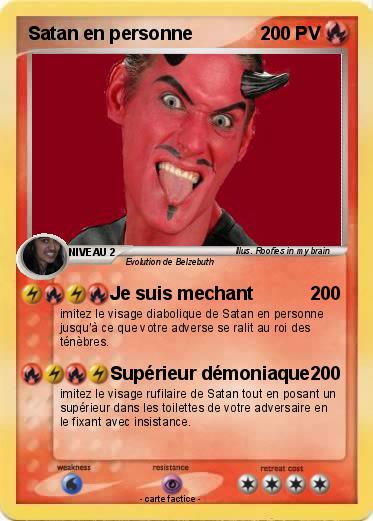 Pokemon Satan en personne