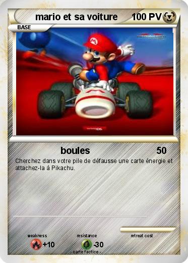 Pokemon mario et sa voiture