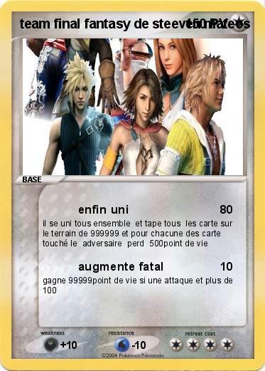 Pokemon team final fantasy de steeven mateos 