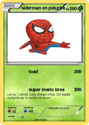 Pokemon siderman en peluche