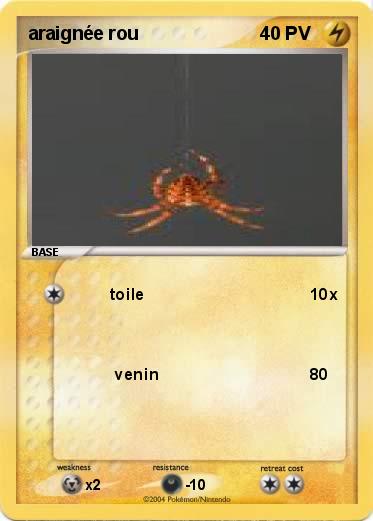 Pokemon araignée rou