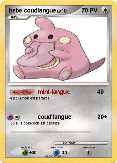Pokemon bebe coudlangue