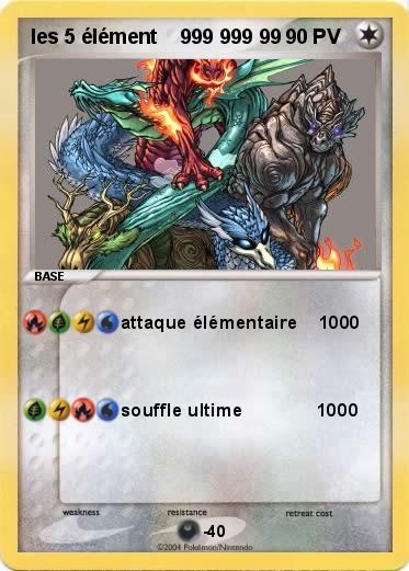 Pokemon les 5 élément    999 999 99