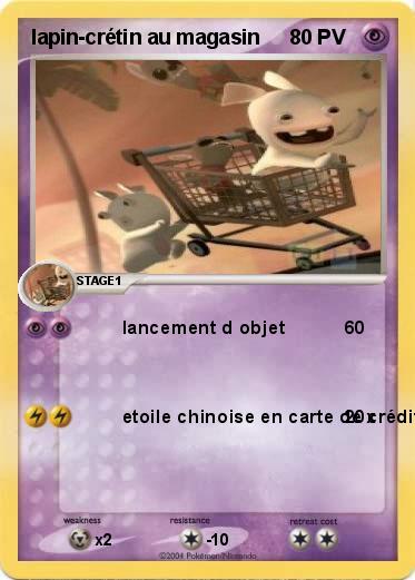 Pokemon lapin-crétin au magasin