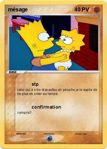 Pokemon mésage