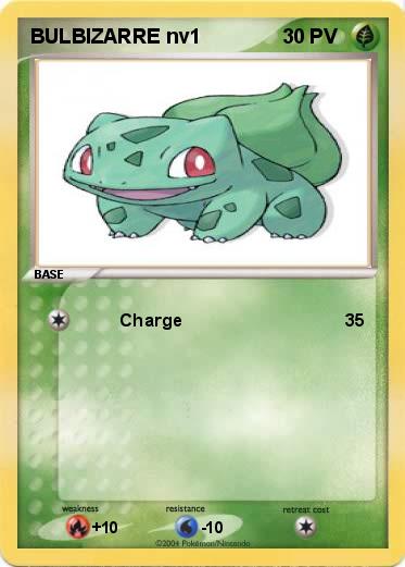 Pokemon BULBIZARRE nv1