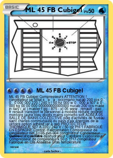 Pokemon ML 45 FB Cubigel
